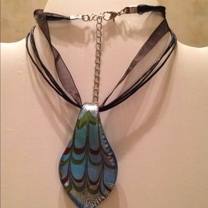 Art Glass statement necklace